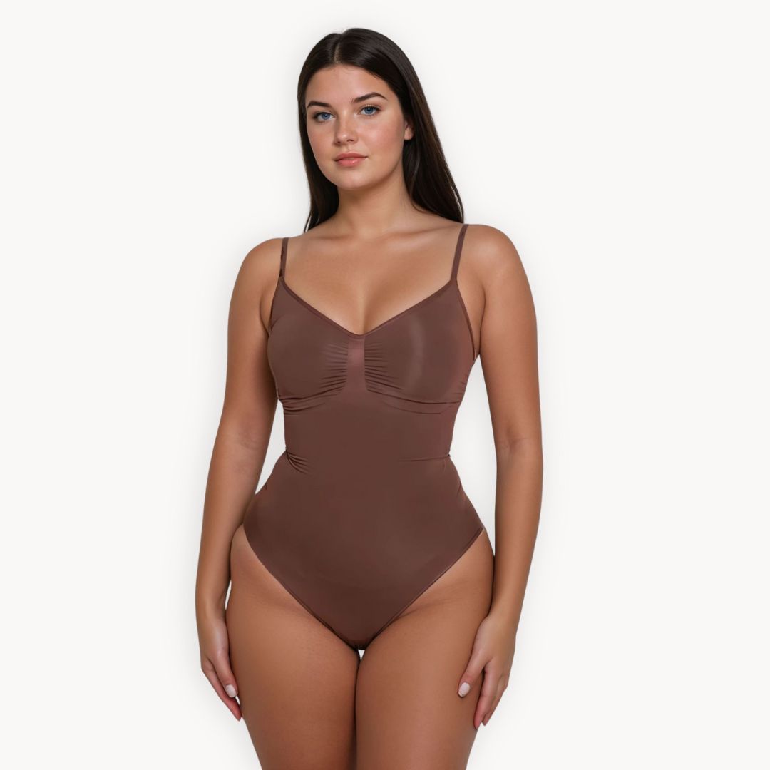 Snatched Bodysuit #Color_Dark Brown