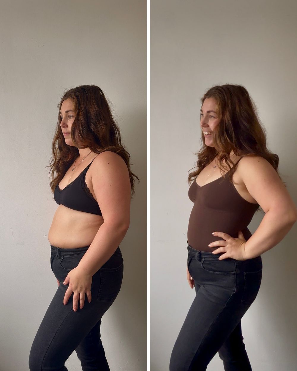 Before and after wearing SLYNK - Angelique