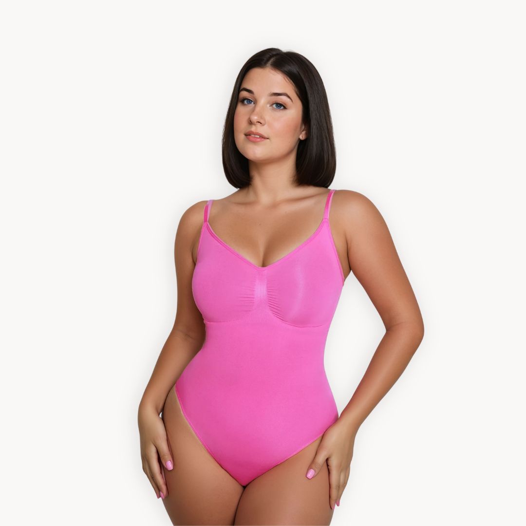 Snatched Bodysuit #Color_Pink